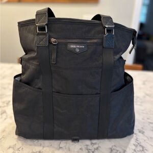 TwelveLittle Unisex Diaper Bag Backpack in Black & JuJuBe Organizing Bag Set